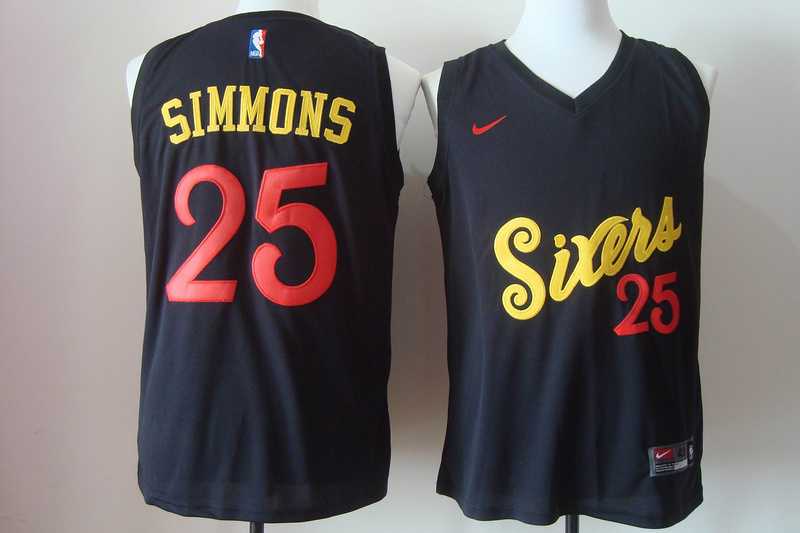 Nike Philadelphia 76ers #25 Ben Simmons Black Stitched Jersey,We sell and wholesale Nike Philadelphia 76ers #25 Ben Simmons Black Stitched Jersey on line form chian!